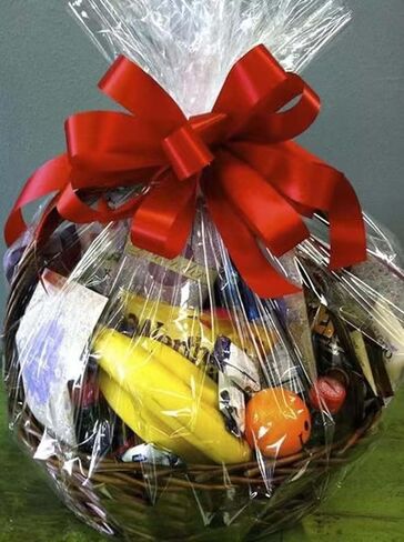 أكياس سلة شفافة من QKEEDSN، 20 قطعة مقاس 22 × 28 بوصة من أكياس هدايا السيلوفان للسلال والهدايا، بسمك 2.3 مل، متضمنة شريط in Kuwait