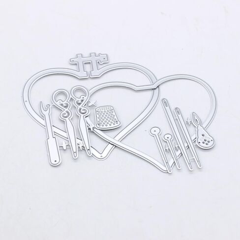 KSCRAFT Heart Embroidery Hoop Metal Cutting Dies Stencils for DIY Scrapbooking Decorative Embossing DIY Paper Card in Saudi Arabia
