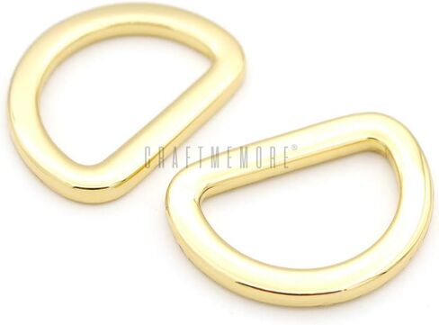 CRAFTMEMORE D Rings Purse Loop Flat Metal D-Ring Heavy Duty Findings for Craft Bag Belt 10 Pack PTDF in Saudi Arabia