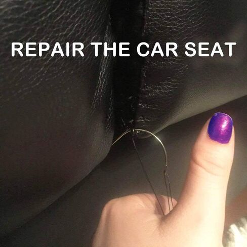 مجموعة إصلاح التنجيد، مجموعة أدوات من الجلد الحرفية تتضمن خيط الشمع وشريط قياس إبر الخياطة اليدوية ومقصات مخروطية الشكل بفتحة متوسطة، وحلقة نحاسية، مجموعة أدوات قماشية DIY لإصلاح الجلد in Kuwait