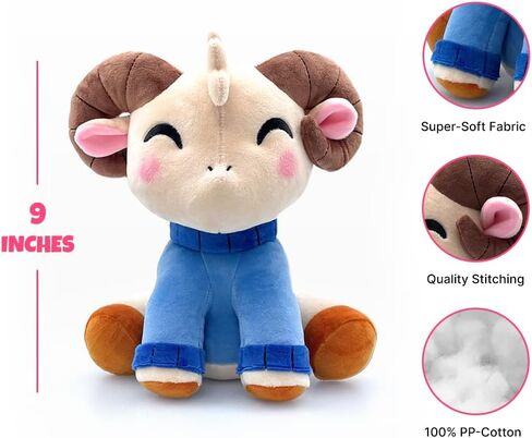 Youtooz Jschlatt Ram Plushie 9" Inch, Jschlatt Soft Rammie Plush Collectible by Youtooz Plush Youtubers Creator Collection in Saudi Arabia