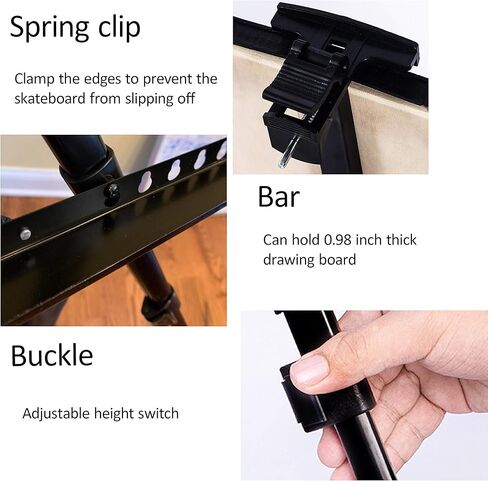 حامل عرض اللوحة الفنية من Aokbean، حامل حامل حامل معدني من الألومنيوم قابل للحمل، ملصقات فنية من القماش، لافتات عرض الصور، حامل حامل ثلاثي القوائم مع حقيبة لرسم الأرضية، اللوحة (66 باللون الأسود - عبوتان) in Kuwait