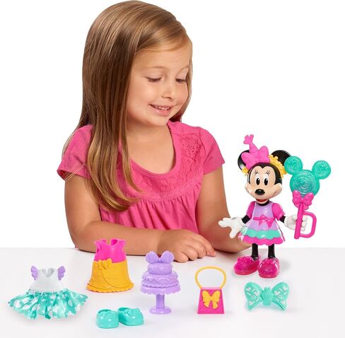 Minnie Mouse Fabulous Fashion 14-piece Sweet Party Doll and Accessories, Officially Licensed Kids Toys for Ages 3 Up by Just Play in Kuwait