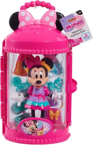 Minnie Mouse Fabulous Fashion 14-piece Sweet Party Doll and Accessories, Officially Licensed Kids Toys for Ages 3 Up by Just Play in Kuwait