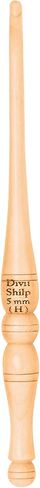 Divit Shilp Streamline Ergonomic Handle Crochet Hooks | Handcrafted 7’’ Maple Wood Crochet Hook Knitting Needle, Craft Yarn Weave | Best Gift! (4 mm) in Kuwait