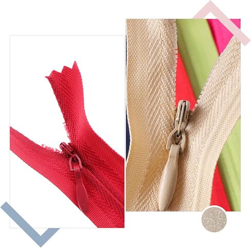 فينجر سبرينبير 150 قطعة #3 راس منزلق بسحاب معدني 15 لون غير مرئي، مجموعة اصلاح السحابات المنزلقة للملابس واكسسوارات الخياطة بنفسك (0.7×1 انش) in Kuwait