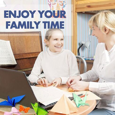 kaheaum ورقة اوريغامي للأطفال البالغين هدايا عيد الميلاد، ورقة البناء مجموعة متنوعة من الألوان 200 ورقة 20 ورقة ملونة، شرائط ورقة نجمة، DIY قابلة للطي الفنون الحرفية مجموعة ورق الحرف مع مشاريع كتاب اوريغامي in Kuwait