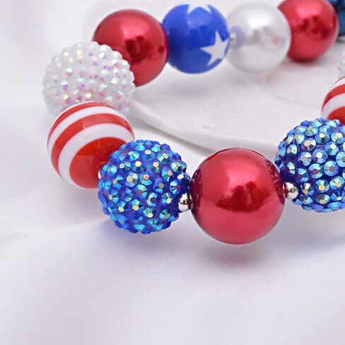 Sunrade Dress Up Jewelry for Little Girls Kids Necklaces Fashion Girls Chunky Beads Bubblegum Necklace and Bracelet Set Toddler Jewelry Costume Play Necklace in Saudi Arabia