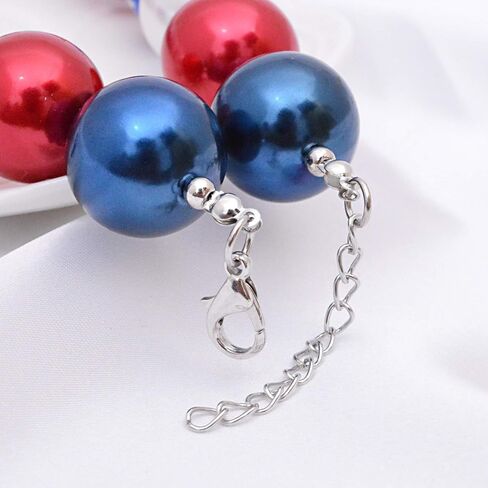 Sunrade Dress Up Jewelry for Little Girls Kids Necklaces Fashion Girls Chunky Beads Bubblegum Necklace and Bracelet Set Toddler Jewelry Costume Play Necklace in Saudi Arabia