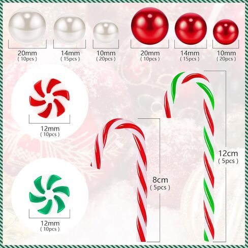 bluaqua 7120 Pieces Christmas Vase Filler Pearl, DIY Floating Vase Filler Kit, Red White Green Floating Pearls Water Gels Beads Balls for Christmas Home Table Party Decor in Kuwait