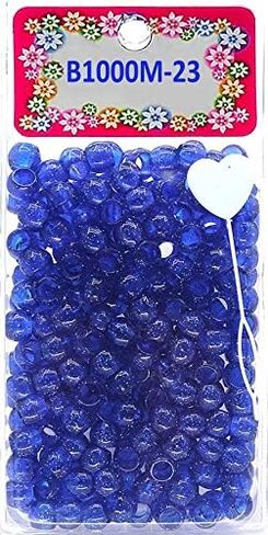 Tara Glitter Color 12 MM Plastic Beads for Braid Hair 240 Pieces in One Pack (Pack of 1, Clear) in Kuwait