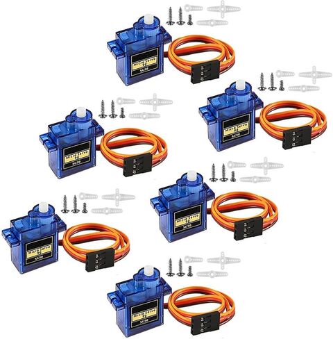 6 قطعة 9 جرام مايكرو محرك معزز SG90 SG-90 والعتاد ل RC طائرة هليكوبتر سيارة قارب روبوت أدوات رجالي لعيد الآباء عيد الميلاد هدية عيد ميلاد in Kuwait