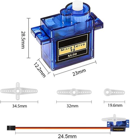6 قطعة 9 جرام مايكرو محرك معزز SG90 SG-90 والعتاد ل RC طائرة هليكوبتر سيارة قارب روبوت أدوات رجالي لعيد الآباء عيد الميلاد هدية عيد ميلاد in Kuwait