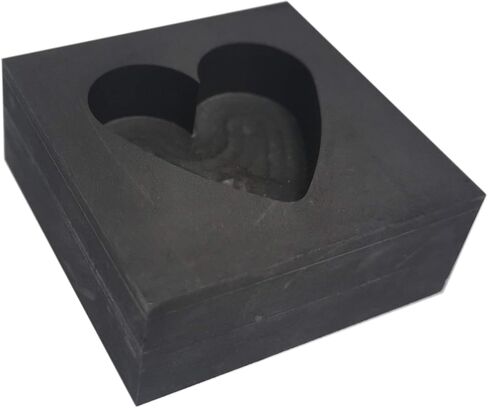 OTOOLWORLD Heart Graphite Casting Ingot Mold Metal Refining Scrap Gold Silver Heart Mold in Saudi Arabia