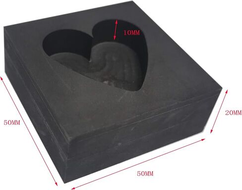OTOOLWORLD Heart Graphite Casting Ingot Mold Metal Refining Scrap Gold Silver Heart Mold in Saudi Arabia