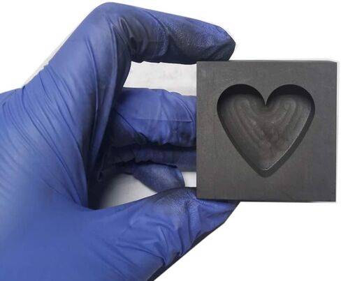 OTOOLWORLD Heart Graphite Casting Ingot Mold Metal Refining Scrap Gold Silver Heart Mold in Saudi Arabia
