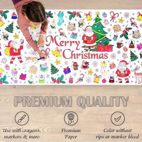 GIGANTIC - Giant Coloring Poster, DIY Large Wall Paper Coloring Banner roll or Tablecloth, Huge Size of 35" x 78", Perfect for Group Activity of Adults & Kids, at Home, Parties, Events. (ABC) in Saudi Arabia