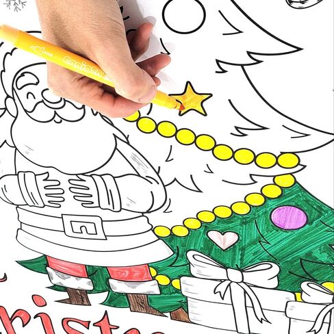 GIGANTIC - Giant Coloring Poster, DIY Large Wall Paper Coloring Banner roll or Tablecloth, Huge Size of 35" x 78", Perfect for Group Activity of Adults & Kids, at Home, Parties, Events. (ABC) in Saudi Arabia