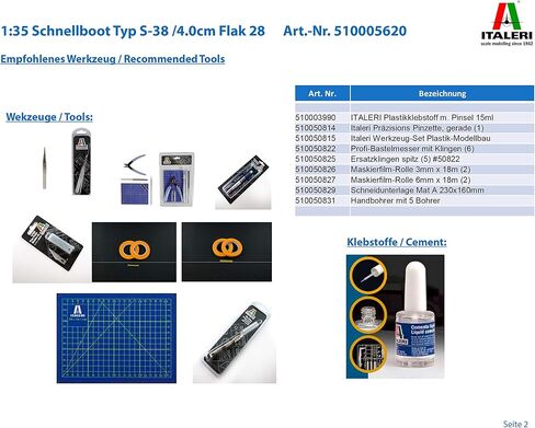 ايتاليري 1: 35 شنيل بوت نوع S 38/1.57 انش مضاد للطائرات 28 510005620 in Kuwait