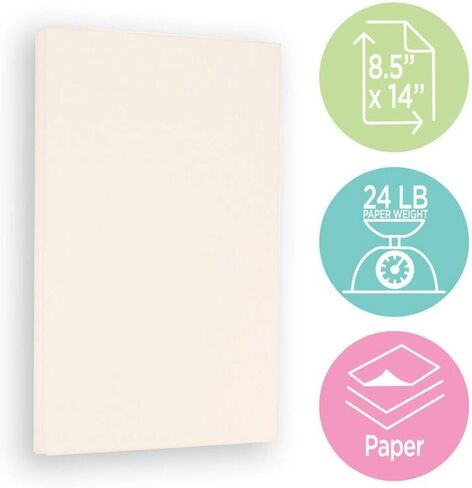 ورق JAM قانوني ستراتمور 30 رطل ورق - 8. 5 × 14 - نسج أبيض طبيعي - 100 ورقة / التماس in Kuwait