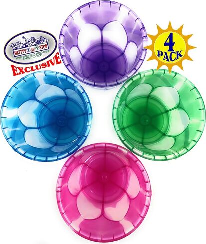 Matty's Toy Stop Beach Gear 6.5" Opaque Plastic Sand Buckets (Pails) Blue, Pink, Green & Purple Party Set Bundle - 4 Pack in Saudi Arabia