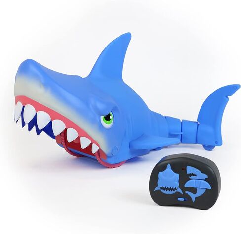 Skyrocket Mega Chomp Remote Control Shark Toys for Boys and Girls Ages 4+ with 2.4 GHz Controller and RC Chomping Action, Blue (18493) in Saudi Arabia