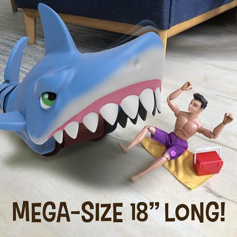 Skyrocket Mega Chomp Remote Control Shark Toys for Boys and Girls Ages 4+ with 2.4 GHz Controller and RC Chomping Action, Blue (18493) in Saudi Arabia