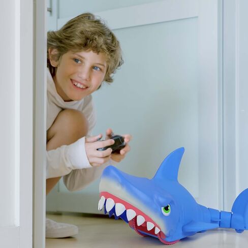 Skyrocket Mega Chomp Remote Control Shark Toys for Boys and Girls Ages 4+ with 2.4 GHz Controller and RC Chomping Action, Blue (18493) in Saudi Arabia
