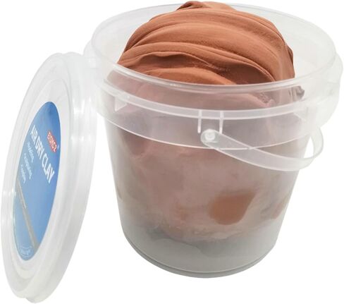 طين تشكيل الطين الجاف بالهواء بدون تشققات، دلو طين ناعم خفيف الوزن للبالغين من المشروعات الفنية ومستلزمات فئة المبتدئين in Kuwait