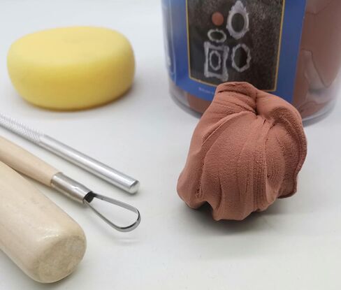 طين تشكيل الطين الجاف بالهواء بدون تشققات، دلو طين ناعم خفيف الوزن للبالغين من المشروعات الفنية ومستلزمات فئة المبتدئين in Kuwait