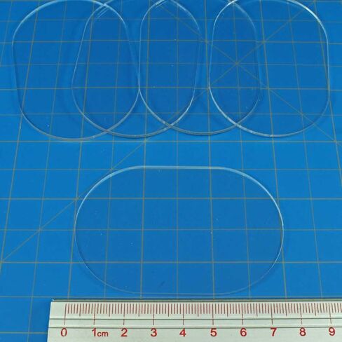 LITKO Clear Miniature Bases, Pill 51x77mm, 1.5mm Clear (5) in Saudi Arabia
