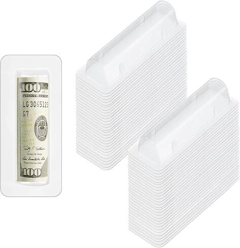 80 قطعة من اكياس بلسم الشفاه البلاستيكية الشفافة لحمل احمر الشفاه والنقود، قباب بلاستيكية شفافة لبطاقات الهدايا والحرف اليدوية مع شريط مزدوج الجانب in Kuwait