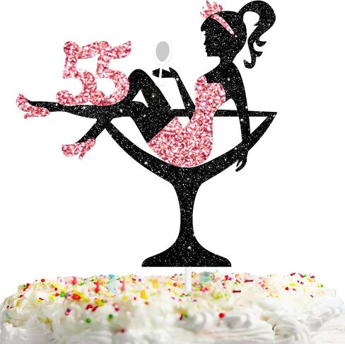 Sitting Girl Cake Topper Picks for Girl Lady 10th Birthday Makeup Spa Theme Party Decoration Supplies 10 Silhouette High Heeled Girl Cake Decor Rose Gold Glitter in Saudi Arabia