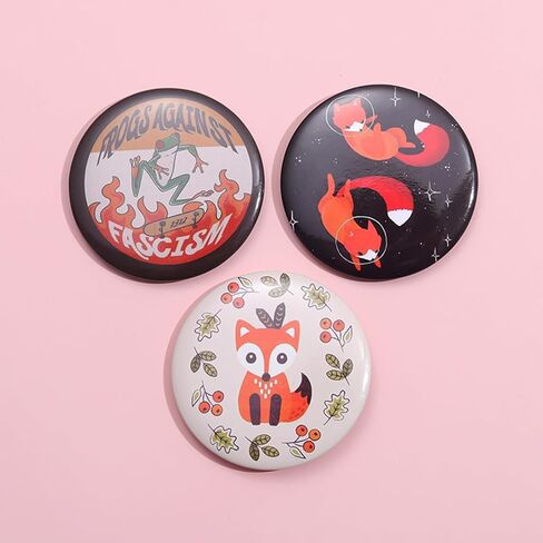Wholesale Cool Buttons Pins Bulk,26 Pieces Cartoon Fox Bee Animal Buttons for Backpacks Clothes 1.7MM Metal Buttons Badges Jewelry Gift in Kuwait