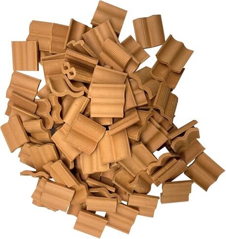 Cayway 300 PCS Mini Red Roof Tiles Set, Red Miniature Tiles with Scraper, Roof Tiles Fake Tiles Model Landscape Accessories Dollhouse Fake Tiles for DIY Dollhouse Bricks Diorama Fairy in Saudi Arabia