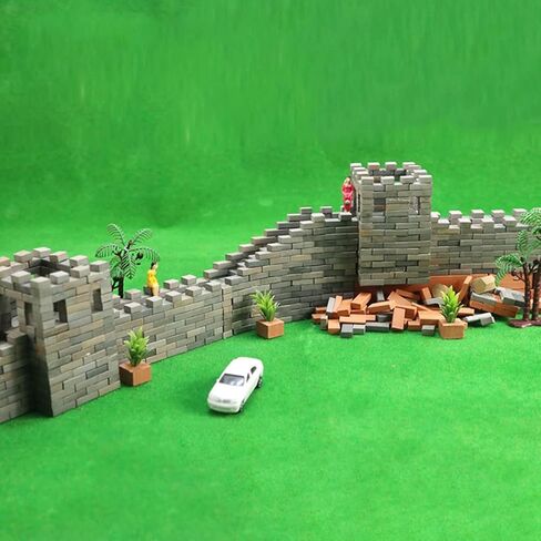 Cayway 300 PCS Mini Red Roof Tiles Set, Red Miniature Tiles with Scraper, Roof Tiles Fake Tiles Model Landscape Accessories Dollhouse Fake Tiles for DIY Dollhouse Bricks Diorama Fairy in Saudi Arabia