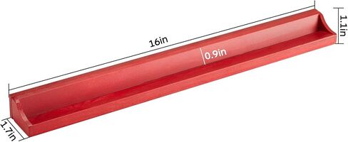 رفوف جونغ من خشب الصنوبر مقاس 16 بوصة من YINIUREN مع دافعات - مجموعة من 4 (رفوف مع دافعات فقط) (أحمر، 16 بوصة) in Kuwait