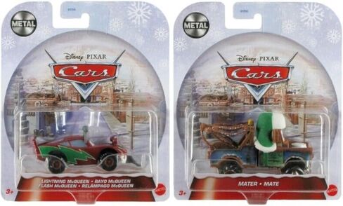 Mattel Disney Pixar Cars Holiday Christmas Special Edition Winter Series Set of 3 Diecast Vehicles with Mater, Lightning McQueen and Snowmobile in Saudi Arabia