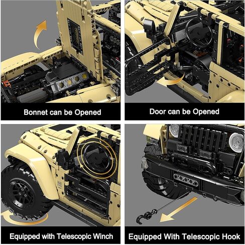 Mould King 13184 Off-Road Car Wrange MOC Technique Building Blocks and Engineering Toy, Adult Collectible Model Cars Kits to Build, 1:6 Scale Truck Model-3621 Piece in Saudi Arabia