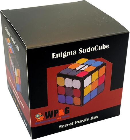 صندوق بازل انيجما سودوكيوب - حامل نقود وهدايا في قفل خدعة خشبي مع مساحة تخزين مخفية in Kuwait