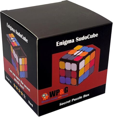 صندوق بازل انيجما سودوكيوب - حامل نقود وهدايا في قفل خدعة خشبي مع مساحة تخزين مخفية in Kuwait