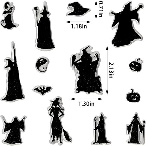 Happy Halloween Ghost Pumpkin Clear Stamps for Card Making Decoration DIY Scrapbooking, Halloween Creature Transparent Rubber Seal Stamps for Photo Card Album Crafting Supplies. in Kuwait