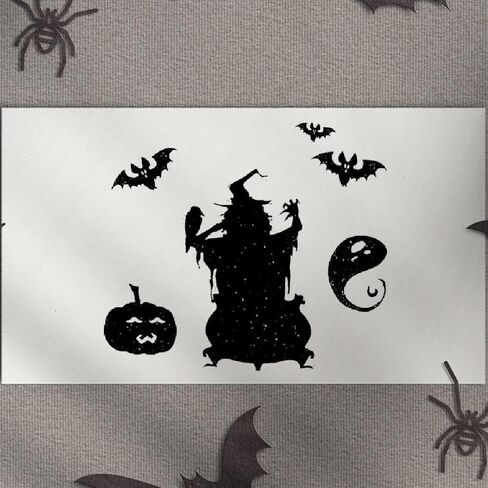 Happy Halloween Ghost Pumpkin Clear Stamps for Card Making Decoration DIY Scrapbooking, Halloween Creature Transparent Rubber Seal Stamps for Photo Card Album Crafting Supplies. in Kuwait