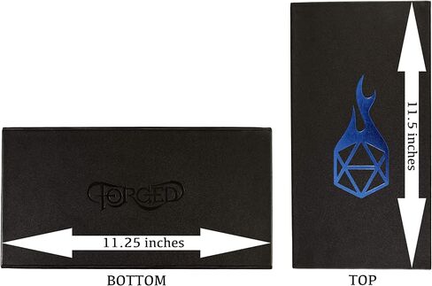 Forged Dice Co. Dice Battle Pit Dice Tray - 2 Dice Trays in 1 with Staging Area - Rolling Tray and Storage Compatible with Any Dice Game, D&D and RPG Gaming - Blue in Kuwait