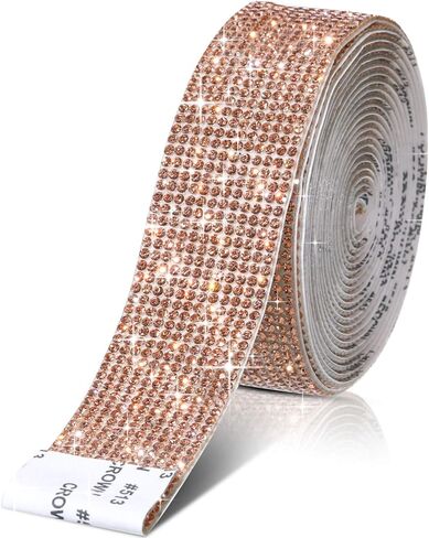 Self Adhesive Rhinestone Strips Diamond Bling Crystal Ribbon Sticker Wrap for Craft Jewel Tape Roll with 2 mm Rhinestones for DIY Car Phone Christmas Decoration (Silver,1.06 Inch x 3 Yards) in Saudi Arabia