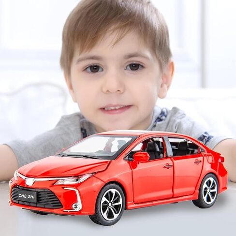 BDTCTK Compatible for 1:32 Corolla Model Car, Zinc Alloy Pull Back Toy Car with Sound and Light for Kids Boy Girl White in Saudi Arabia