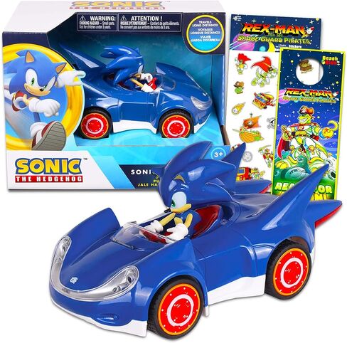 سونيك تويز مجموعة العاب سيارات السباق من ذا هيدجهوغ - حزمة هدايا سونيك مع ملصقات سيارة سباق سونيك بلس والمزيد (مجموعة سيارات سباق سونيك)، مجموعة سيارات سباق سونيك (مجموعة سيارة سباق سونيك) in Kuwait