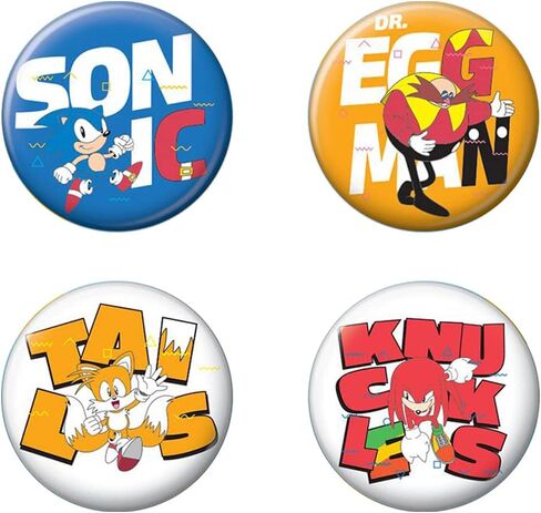 Ata-Boy Sonic the Hedgehog 1.25 Inch 4 set of Officially Licensed Collectible Buttons… in Saudi Arabia