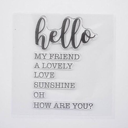 Welcome to Joyful Home 9pcs/Set Welcome Hello Hugs Frineds Sentiments Rubber Clear Stamp for Card Making Decoration and Scrapbooking in Saudi Arabia