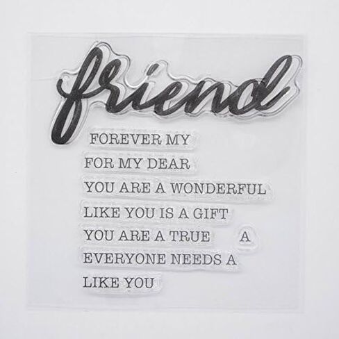 Welcome to Joyful Home 9pcs/Set Welcome Hello Hugs Frineds Sentiments Rubber Clear Stamp for Card Making Decoration and Scrapbooking in Saudi Arabia